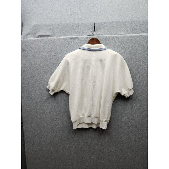 Vintage Teddi Womens Large Pullover Blouse With Floral & Striped Accents Short S - Picture 4 of 4